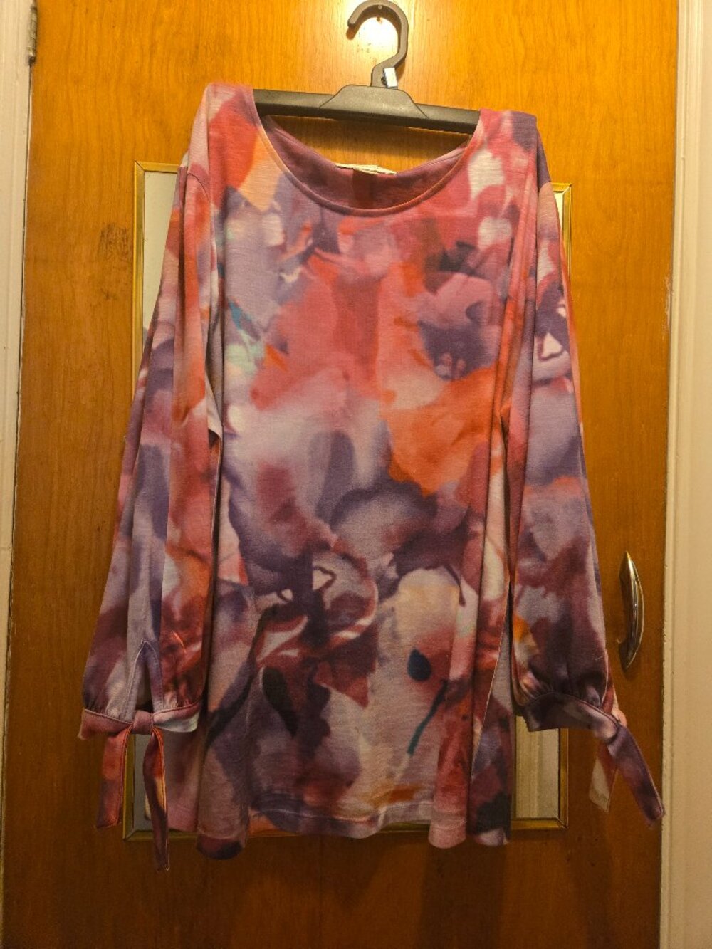 Purple & Pink Floral Top (L)